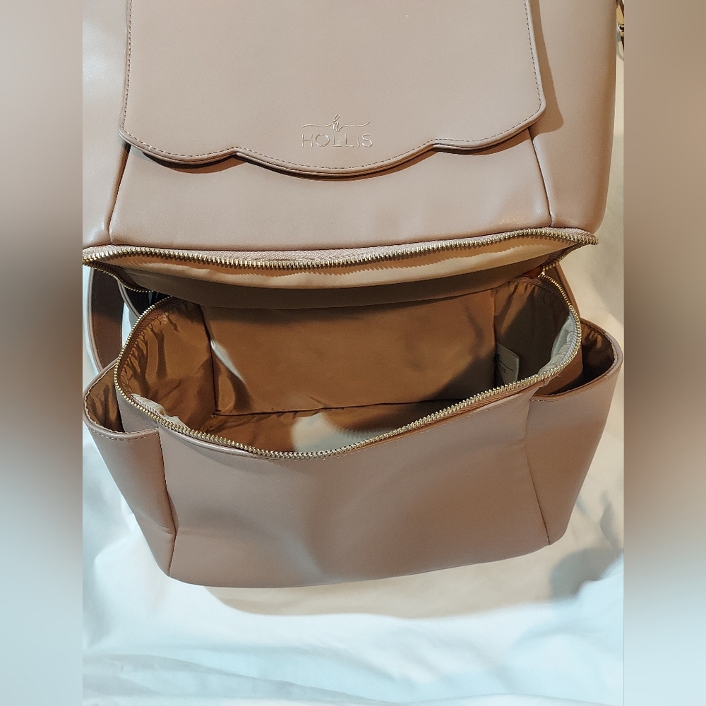 Hollis Blush Pink Faux Leather Full Size Diaper Bag EUC - Picture 9 of 12